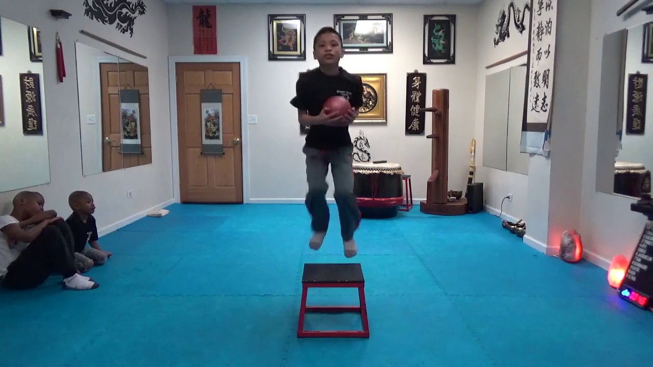 8 lb Medicine Ball Box Jump Fitness Challenge YouTube