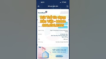 Rút Thẻ tín dụng Bản Việt MoMo | Mở Thẻ tín dụng online #ruttienthetindung #thetindungbanvietmomo