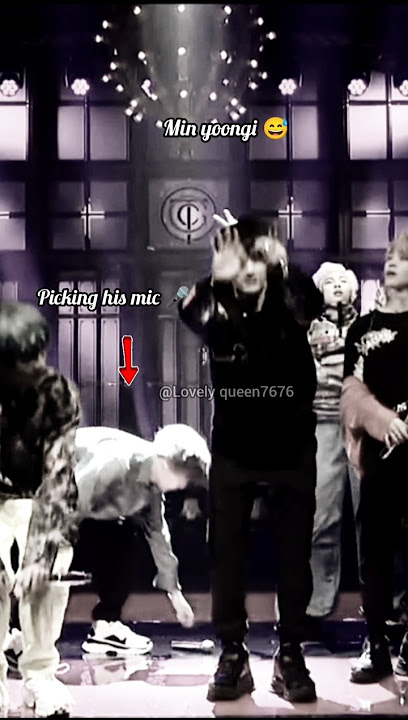 After mic drop performance Suga's reaction 😅💜 #bts #shorts #suga