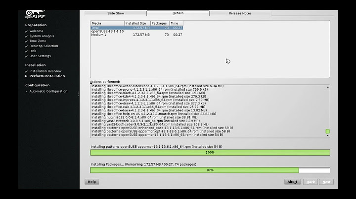 openSUSE 13.1 installation