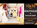 10x10 BOUTIQUE SHOP | Ladies Tailor Shop interior design | Designer Boutique | Ladies Cloth Shop