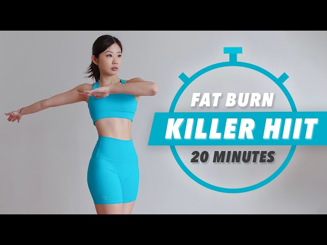 20 min Killer HIIT for Full Body Fat Burn  *Super Sweaty* ~ Emi class=