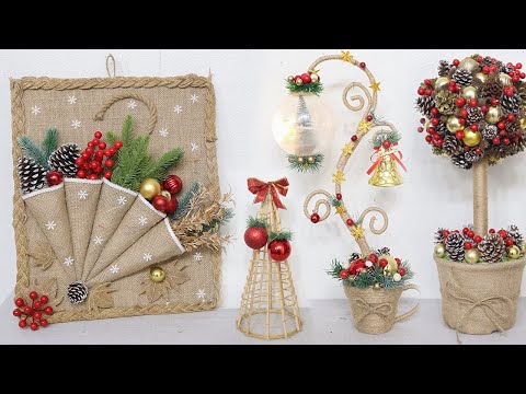 7 Beautiful Diy Jute craft Christmas decorations ideas 2024 ...