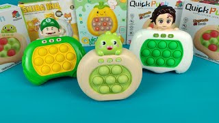 ♡ Satisfying Fast PUSH GREEN EDITION cute character POPIT PUSH GAME toys review | ASMR Videos