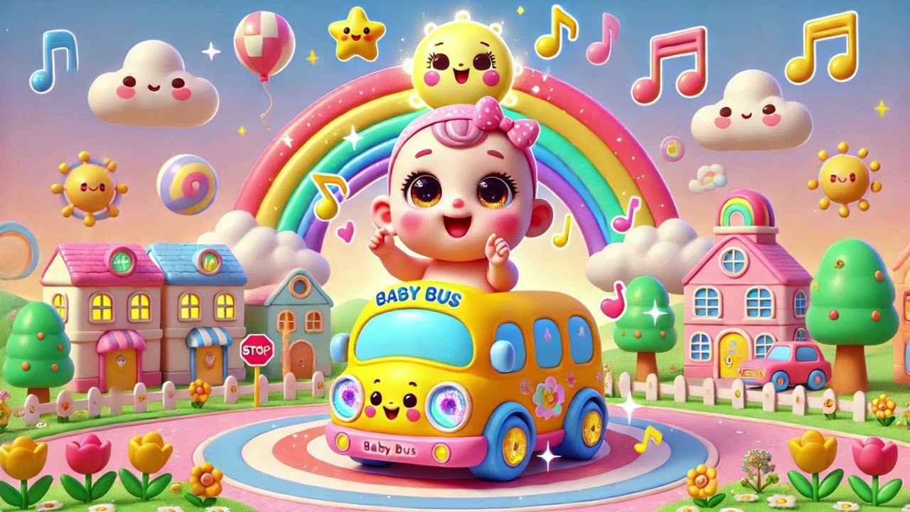 🚌🎵 Wheels on Baby Bus Go Round and Round! 👶✨ Fun Nursery Rhyme Song 🎶🚍 | Baby Bus