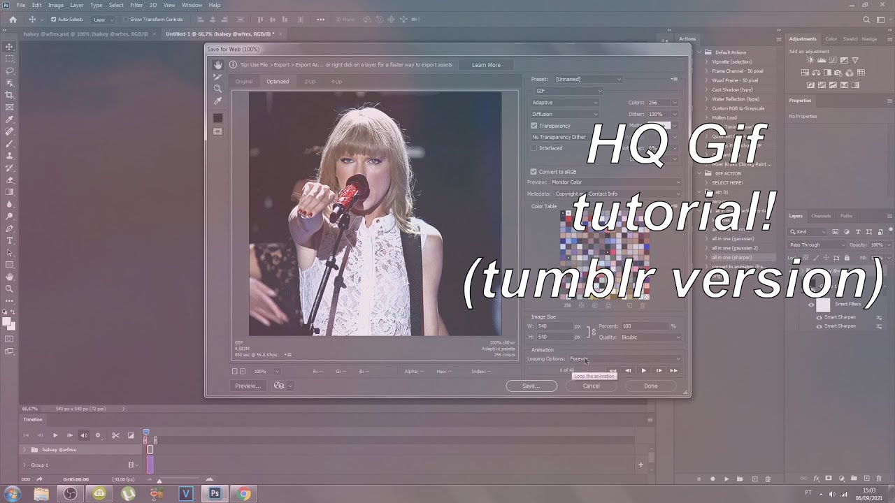 How to make HQ gifs for tumblr in Photoshop 