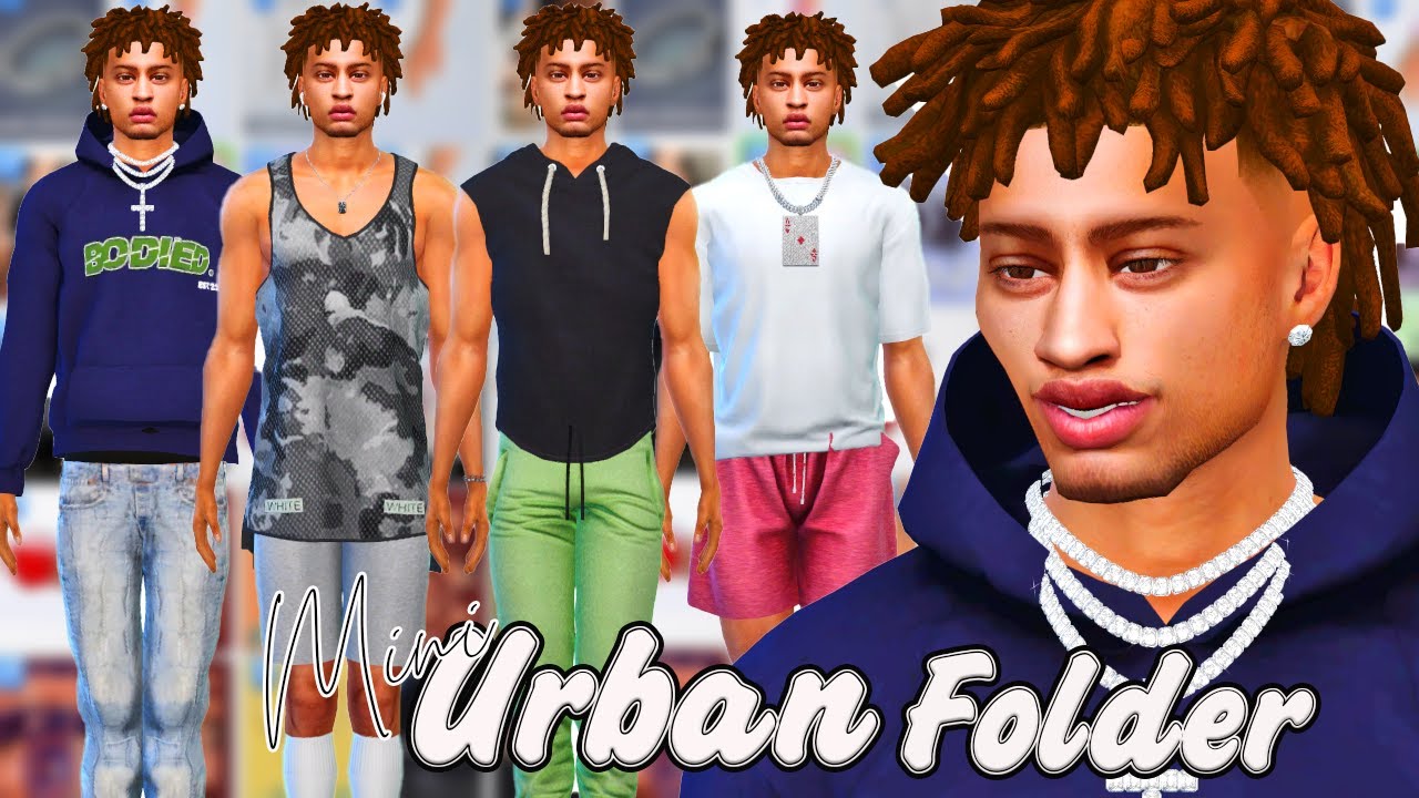 The Sims 4||Urban Outfits Lookbook || Sim & CC Folder Download - YouTube