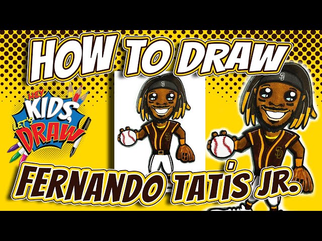 How to Draw Fernando Tatís Jr. for Kids - San Diego Padres 