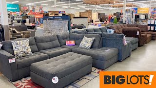 BIG LOTS SOFAS COUCHES TV STANDS TABLES ARMCHAIRS FURNITURE SHOP WITH ME SHOPPING STORE WALK THROUGH