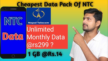 Chepest Data Pack Of NTC || Unlimited Monthly Data Of NTC Rs. 299 addon