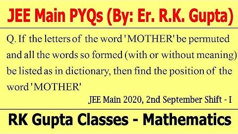 JEE Main PYQs # 23 | Previous Years Questions | JEE Main 2020, 2nd September Shift-I