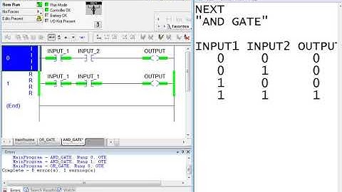 Logic Gates into PLC Ladder RS Logix 5000 PART IV