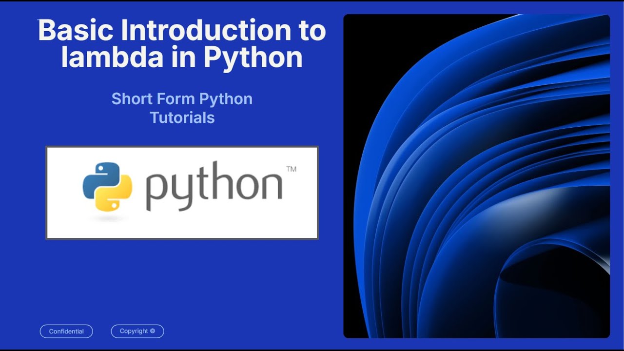 Python Lambda Functions Tutorial | Anonymous Functions & Filter ...