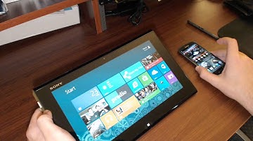 NFC Windows 8 to Android Demo [Sony Duo 11 Ultrabook + Galaxy S3]
