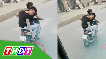 Công an xác minh 2 nam thanh niên đi xe máy rải đinh trước đầu ô tô | THDT