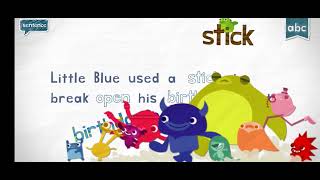Endless Reader: Little Blue used a stick to break open his birthday pinata!