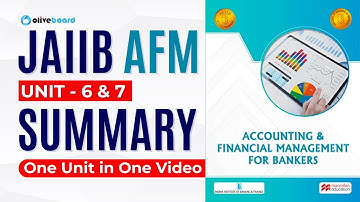 JAIIB AFM Macmillan Book Summary | Unit - 6 & 7  | JAIIB Macmillan Book | AFM By Pradyumna Sir