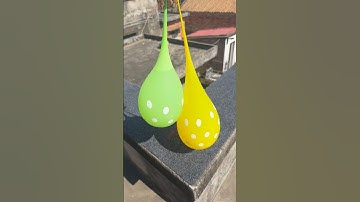 Experiment: Will a water balloon explode if it rolls down a tall building? 💥🎈 #balloon