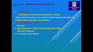 Std6 ch8 Introduction to Flash cs3(Part 1)