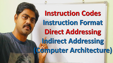Instruction Codes || Instruction Format || Direct and Indirect Addressing with Diagram and Example