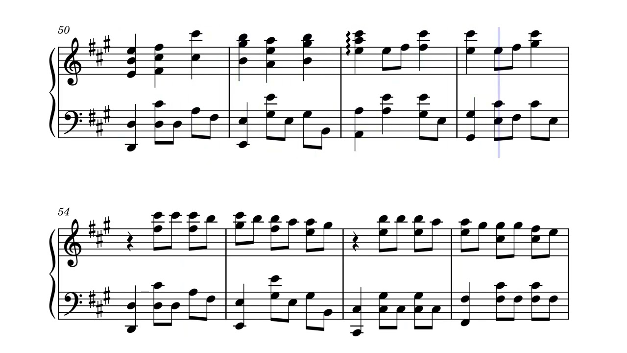 [piano sheet] Inhale, Exhale (吸って、吐く) – 未来古代楽団 feat. 安次嶺希和子 by Tallboy