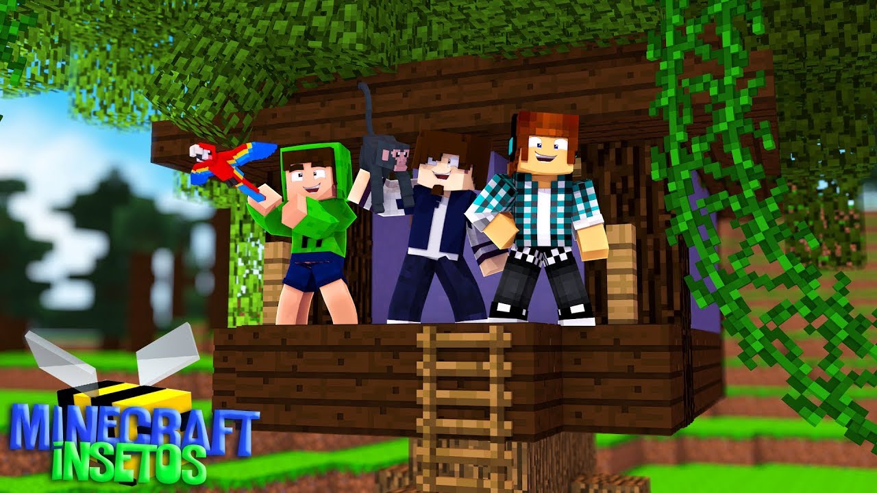 Minecraft Insetos #8 - CASA NA ÁRVORE COM MEUS AMIGOS ! Minecraft Insetos #8 - CASA NA ÁRVORE COM MEUS AMIGOS !