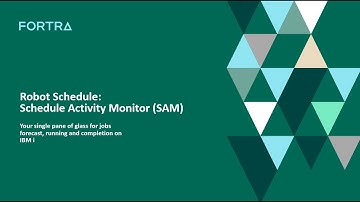 Robot Schedule | How to Use Schedule Activity Monitor (SAM)