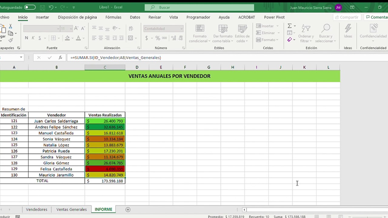 Excel 2020 Video tuturial 