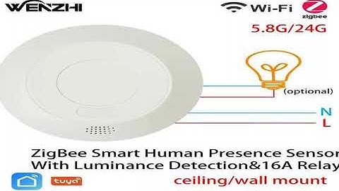 ZigBee 24G MmWave Radar Human Body Presence Motion Sensor For Light Switch Luminosity Dete