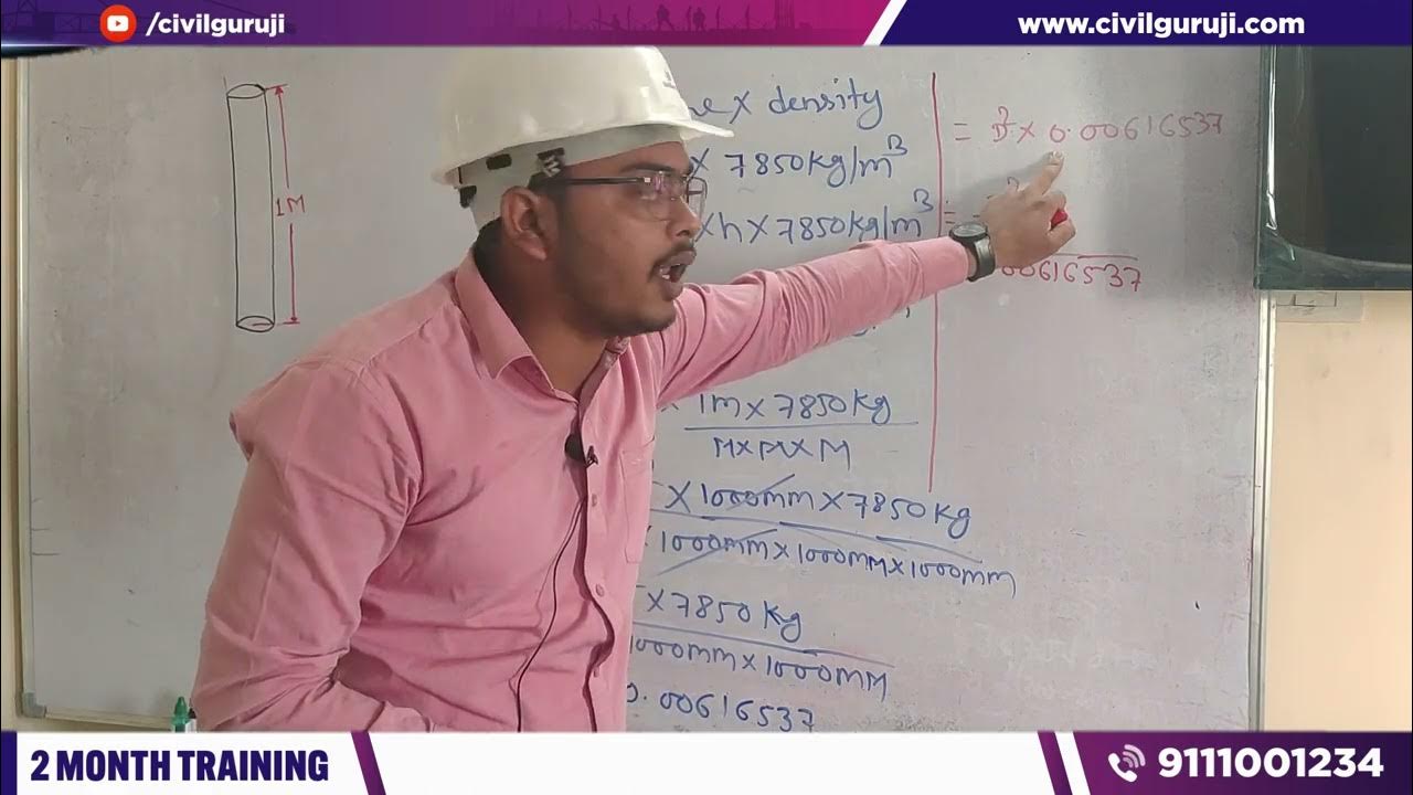 How to find unit weight of steel youtube