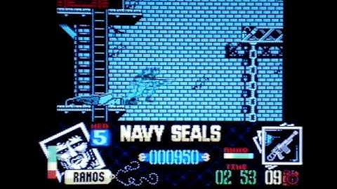 Navy Seals 1 on ZX16kB with external memory upgrade