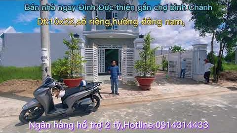 bán nhà  mặt tiền nhựa ngay chợ bình chánh đinh đức thiện vào 200m,căn nhà sân vườn sổ hồng riêng