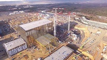 Flyover the ITER worksite - January 2017