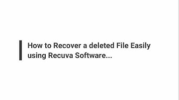 How to Recover your deleted file easily using Recuva file recovery software | Recuva | Random Tech