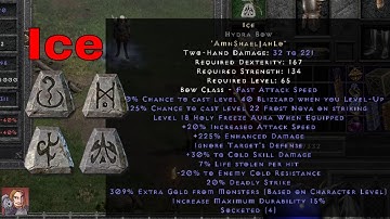 Diablo II Resurrected Rune Words - Ice (Amn Shael Jah Lo)