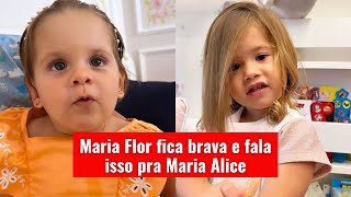 Maria Flor fica brava e fala isso pra Maria Alice