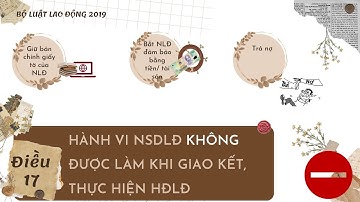 Điều 17. NSDLĐ không được có các hành vi... #Chương3 #Bộluậtlaođộng2019 #Đọcluật
