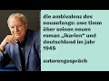 Gespräch mit Uwe Timm über seinen Roman "Ikarien" und Deutschland im Jahr 1945