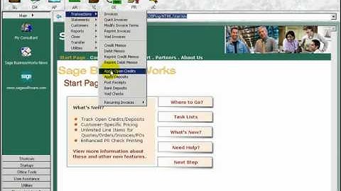 Accounts Receivable Customer Refunds in Sage Businessworks Accounting