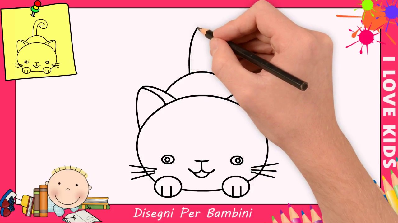 Come Disegnare Un Gatto Facile Passo Per Passo Per Bambini 6 Youtube