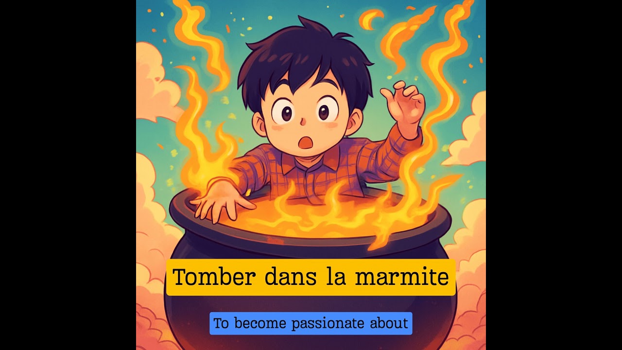 Expression française : "Tomber dans la marmite"