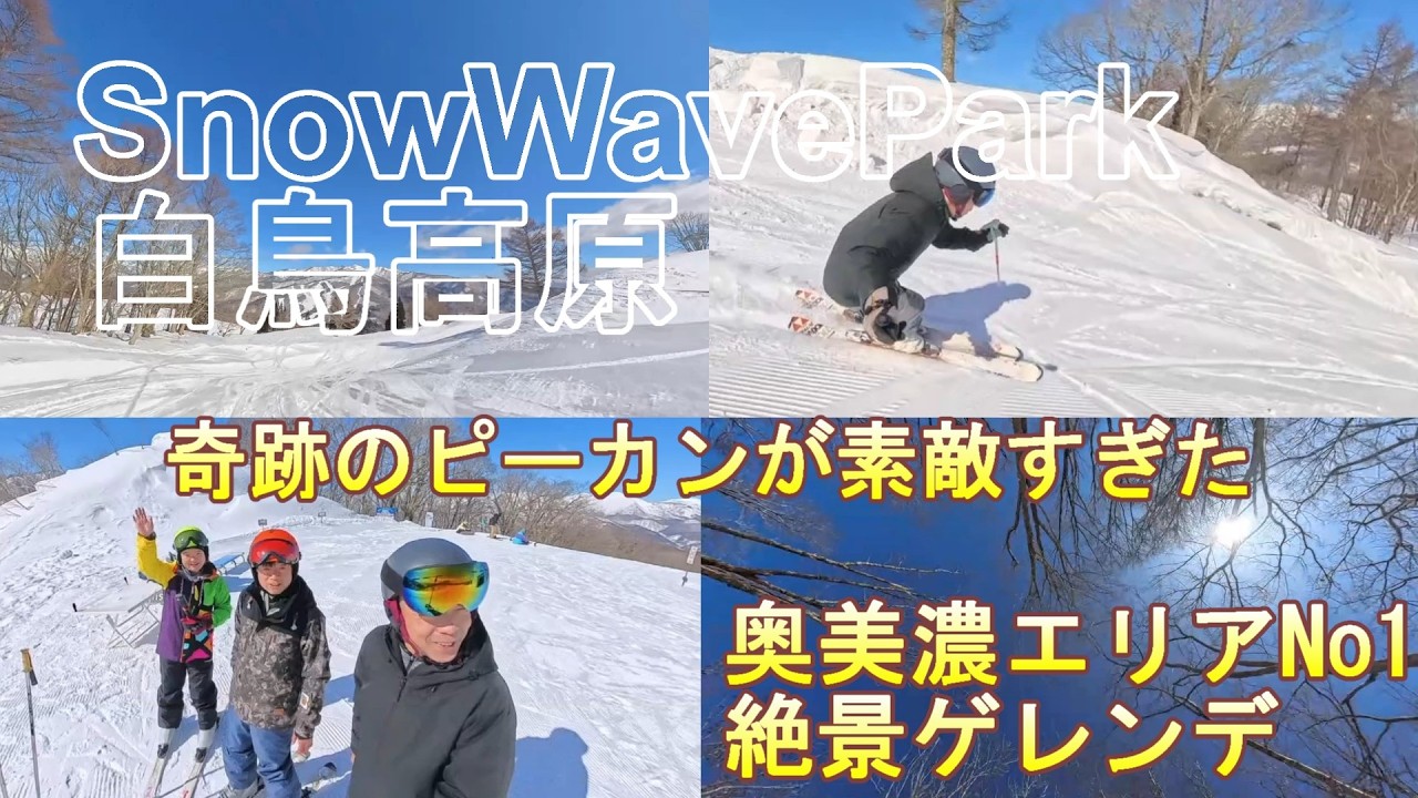 絶景すぎて言葉が出ない…。白鳥高原スキー場のピーカン滑走が神回だった！