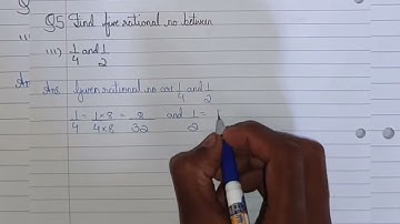Find five rational numbers between i)1/4 and 1/2