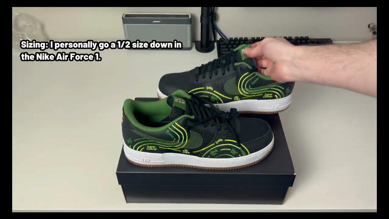 Nike Air Force 1 '07 LV8 NY v NY Black Carbon Green DV2123-001 Men's 10