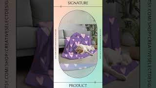 Velvetine Bedroom Decor Purple Heart Duvet Cover Pink Design Romantic Style Teen Room Gift Women ...