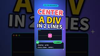 Center a Div in 2 Lines of CSS (No More Googling) #shorts