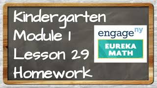 Eureka Math Kinder Module 1 Lesson 29 Homework