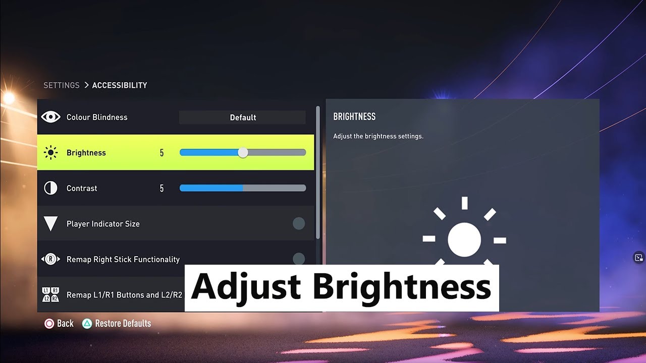 FIFA 22 - How To Adjust Brightness - YouTube