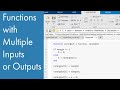 Functions with Multiple Inputs or Outputs | Managing Code in MATLAB