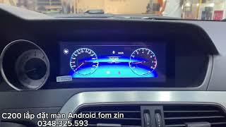 Mercedes #W204 #C200 #C250 #C300 2012 lắp đặt màn hình Android 8.8inch fom zin 0348.325.593 Zalo